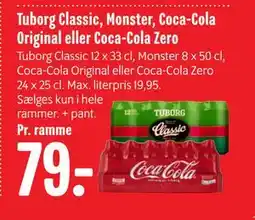 Min Købmand Tuborg Classic, Monster, Coca-Cola Original eller Coca-Cola Zero tilbud