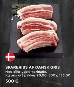 MENY SPARERIBS AF DANSK GRIS tilbud
