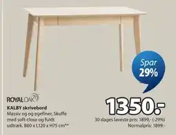 JYSK KALBY skrivebord tilbud
