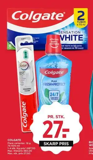 MENY COLGATE tilbud