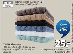 JYSK TORSBY håndklæde tilbud