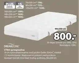 JYSK STRIA springmadras tilbud
