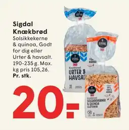 SPAR Sigdal Knækbrød tilbud