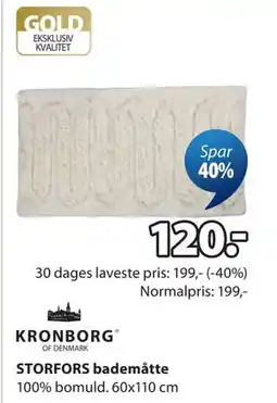 JYSK STORFORS bademåtte tilbud