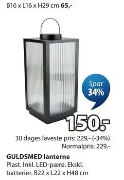 JYSK GULDSMED lanterne tilbud