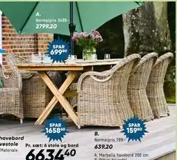 Bilka Marbella havebord 200 cm tilbud