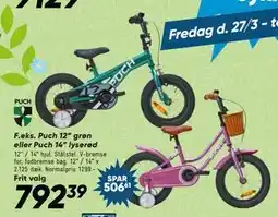 Bilka Puch 12” grøn eller Puch 14” lyserød tilbud