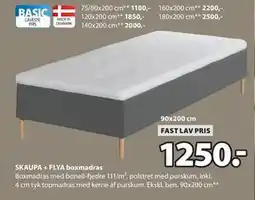 JYSK SKAUPA + FLYA boxmadras tilbud