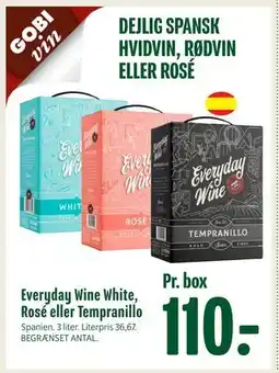 Min Købmand Everyday Wine White, Rosé eller Tempranillo tilbud