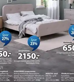 JYSK KONGSBERG sengeramme tilbud