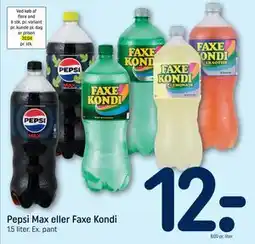 REMA 1000 Pepsi Max eller Faxe Kondi tilbud