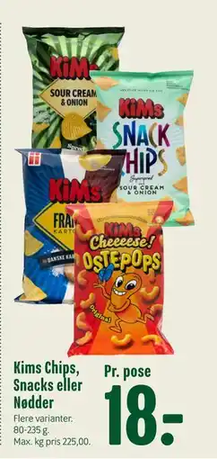Min Købmand Kims Chips, Snacks eller Nødder tilbud