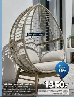 JYSK VARMING udendørs loungestol tilbud