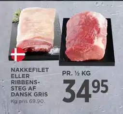 MENY NAKKEFILET ELLER RIBBENSSTEG AF DANSK GRIS tilbud