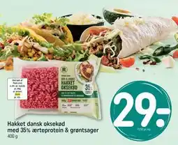 REMA 1000 Hakket dansk oksekød med 35% ærteprotein & grøntsager tilbud