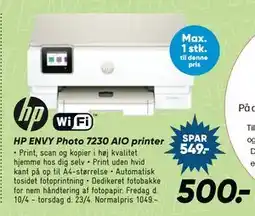 Bilka HP ENVY Photo 7230 AIO printer tilbud