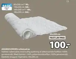 JYSK ADAMSFJORDEN rullemadras tilbud