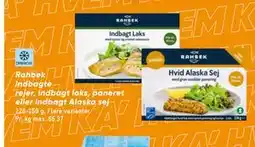 Bilka Rahbek indbagte rejer, indbagt laks, paneret eller indbagt Alaska sej tilbud