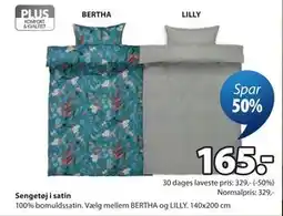 JYSK Sengetøj i satin tilbud