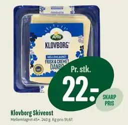 Min Købmand Klovborg Skiveost tilbud