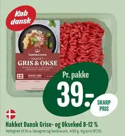Min Købmand Hakket Dansk Grise- og Oksekød 8-12 % tilbud