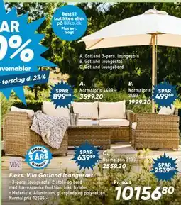Bilka Vila Gotland loungesæt tilbud