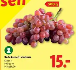 Lidl Røde kernefri vindruer tilbud