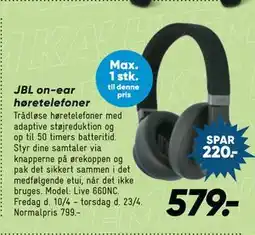 Bilka JBL on-ear høretelefoner tilbud