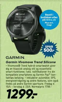 Bilka Garmin Vivomove Trend Silicone tilbud