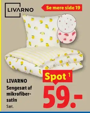 Lidl LIVARNO Sengesæt af mikrofibersatin tilbud