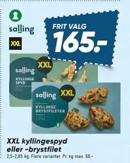 Bilka XXL kyllingespyd eller -brystfilet tilbud