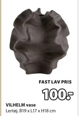 JYSK VILHELM vase tilbud