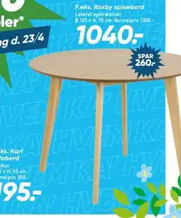 Bilka Roxby spisebord tilbud