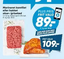 Bilka Marineret kamfilet eller hakket okse-/grisekød tilbud