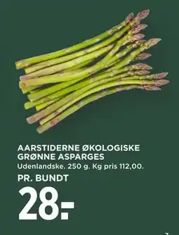 MENY AARSTIDERNE ØKOLOGISKE GRØNNE ASPARGES tilbud