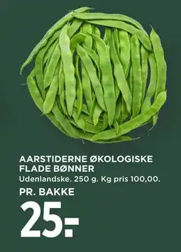 MENY AARSTIDERNE ØKOLOGISKE FLADE BØNNER tilbud