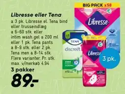 Bilka Libresse eller Tena tilbud