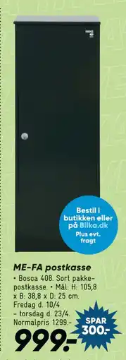 Bilka ME-FA postkasse tilbud