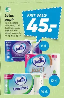 Bilka Lotus papir tilbud