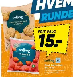 Bilka Brød, baguettes eller bær tilbud
