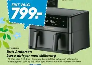 Bilka Britt Andersen Læsø airfryer med skillevæg tilbud