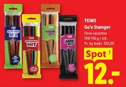 Lidl TOMS Go’e Stænger tilbud