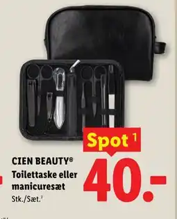 Lidl CIEN BEAUTY Toilettaske eller manicuresæt tilbud