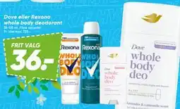 Bilka Dove eller Rexona whole body deodorant tilbud