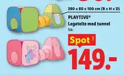 Lidl PLAYTIVE Legetelte med tunnel tilbud