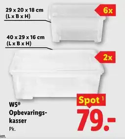 Lidl W5 Opbevaringskasser tilbud