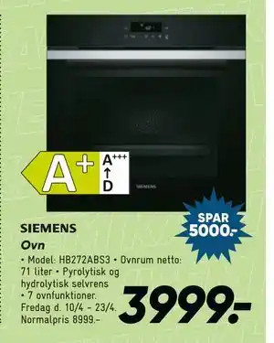 Bilka Ovn tilbud