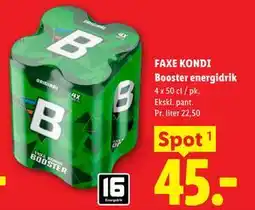 Lidl FAXE KONDI Booster energidrik tilbud