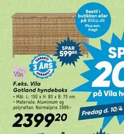 Bilka Vila Gotland hyndeboks tilbud