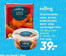 Bilka Grønlandske rejer, ørred, krebsehaler, kold- eller varmrøget laks tilbud